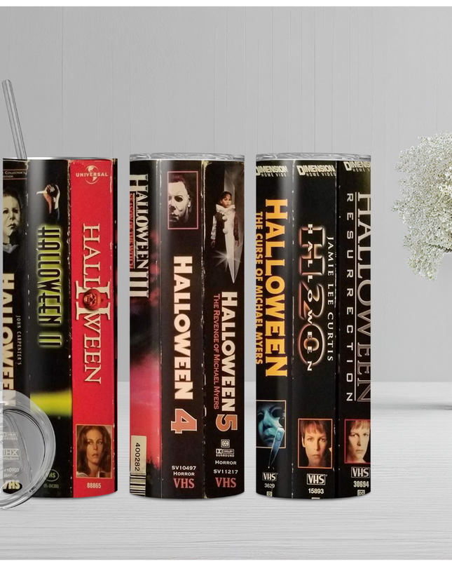 Halloween VHS Movies Tumbler image 0