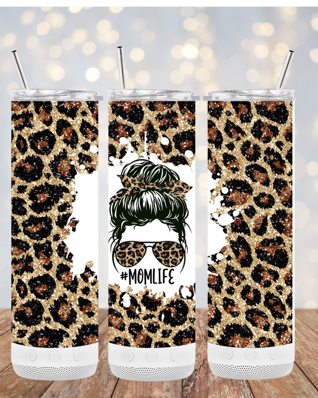 Leopard Mama Speaker Tumbler image 0