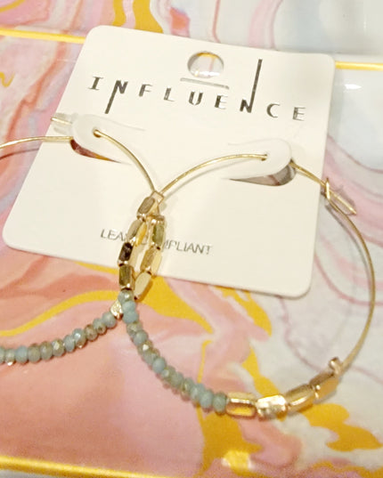 Glass Bead Hoop Earrings image 3