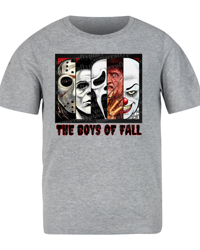 The Boys of Fall Horror Mashup Tee (Gray) image 0