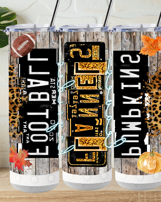 Pumpkins • Flannels • Football Leopard Tumbler