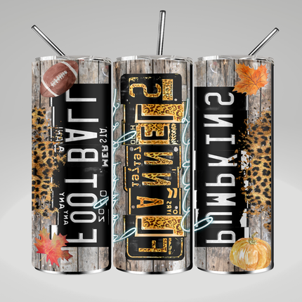 Pumpkins • Flannels • Football Leopard Tumbler