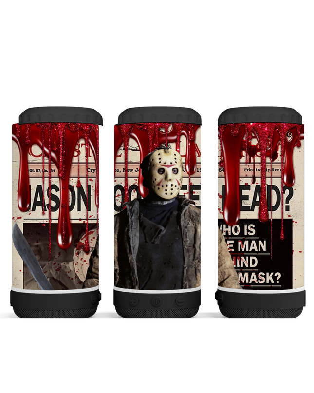 Jason Vorhees Newspaper Tumbler- Skinny, Speaker or 4 in 1