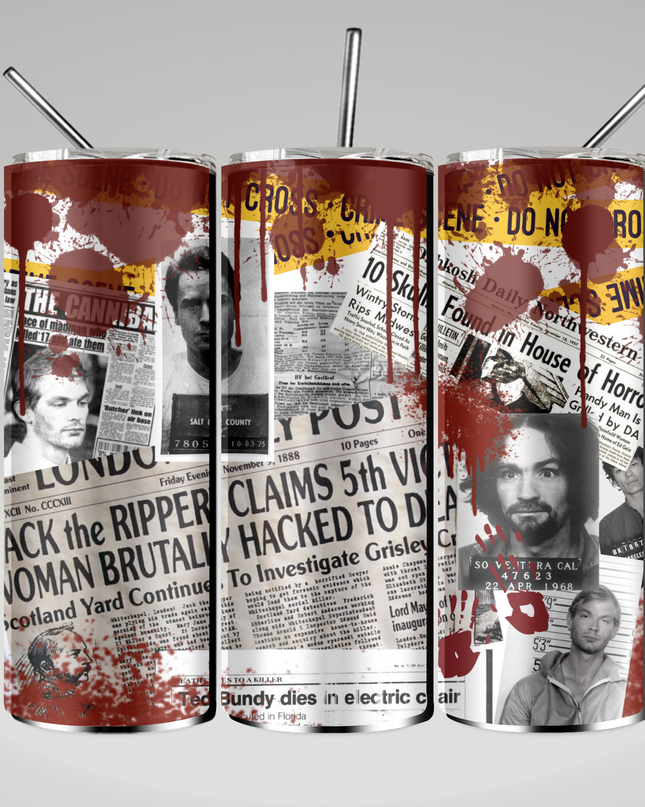 True Crime Serial Tumbler- Skinny, Speaker or 4 in 1