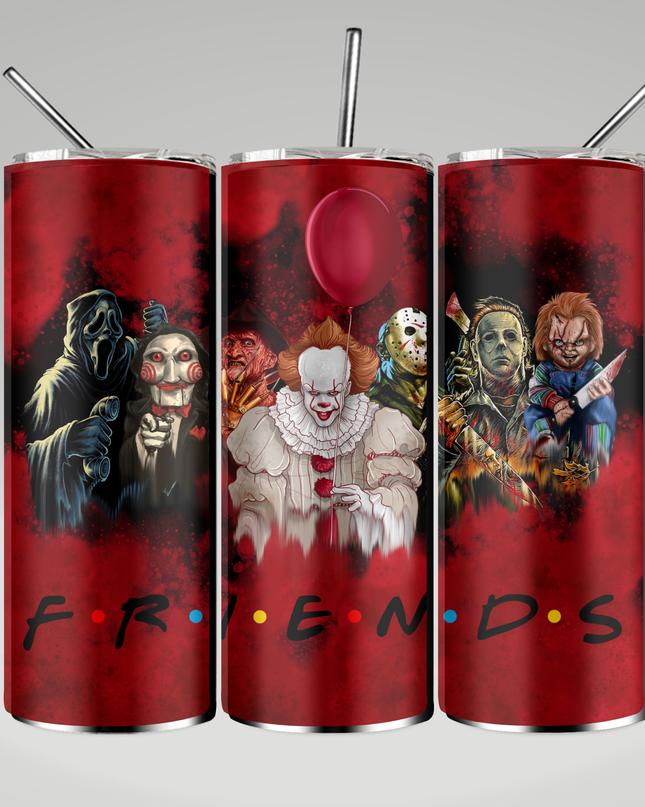 Halloween Friends Collage Tumbler- Skinny, Speaker or 4 in 1