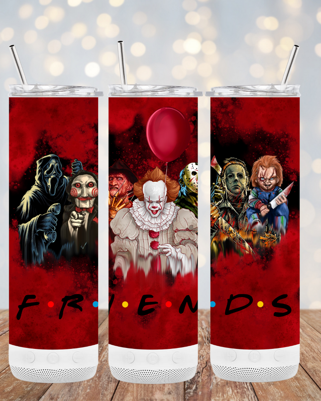 Halloween Friends Collage Tumbler- Skinny, Speaker or 4 in 1