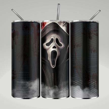 Ghostface Black Tumbler- Skinny, Speaker or 4 in 1