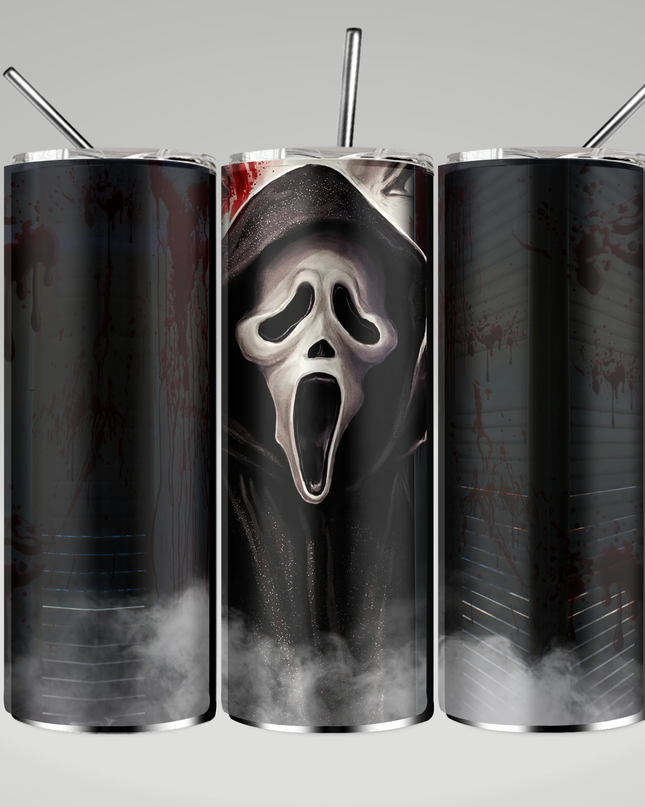 Ghostface Black Tumbler- Skinny, Speaker or 4 in 1