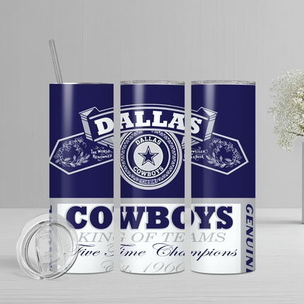 Dallas Cowboys King of Teams Tumbler - Skinny or Speaker