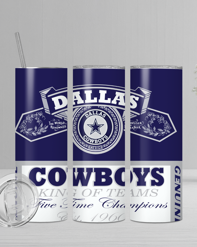 Dallas Cowboys King of Teams Tumbler - Skinny or Speaker