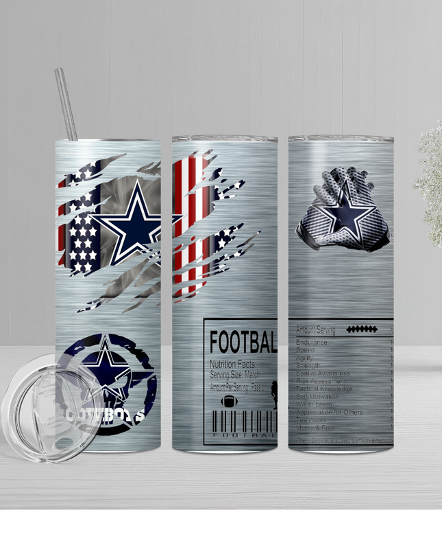 Dallas Cowboys Steel Tumbler - Skinny, Speaker or 4 in 1