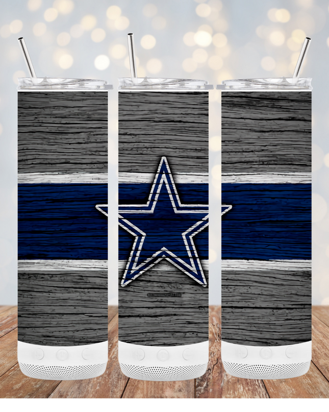 Dallas Cowboys Blue Star Tumbler - Skinny, Speaker or 4 in 1