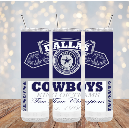Dallas Cowboys King of Teams Tumbler - Skinny or Speaker