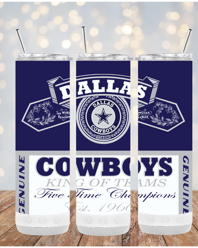 Dallas Cowboys King of Teams Tumbler - Skinny or Speaker