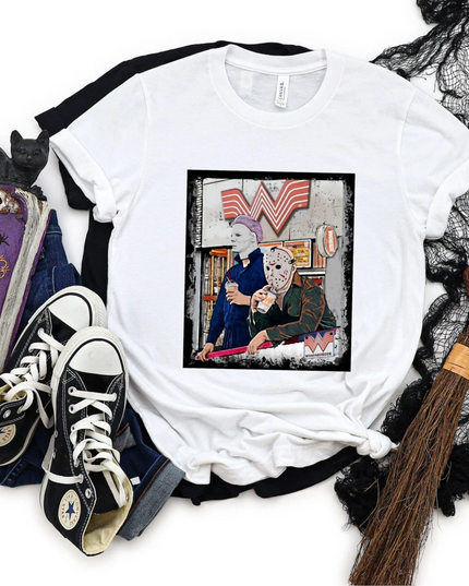 Unique Halloween Michael Myers Whataburger ShirtsTee image 2