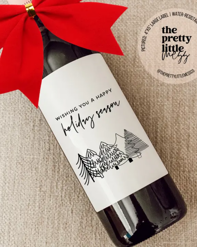 Funny Wine Labels, Holiday Wine Labels image 6