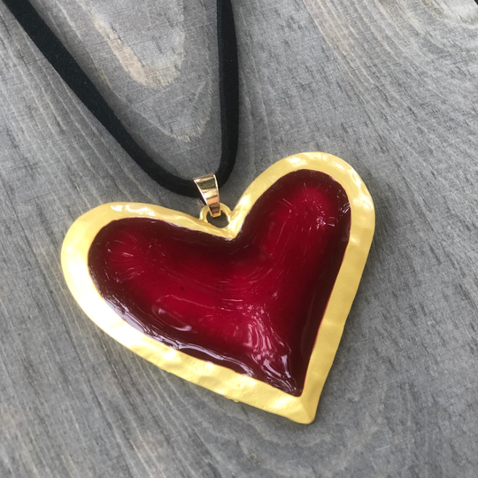 Red Heart Necklace image 0