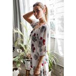 Red Floral Print Mini Dress image 3