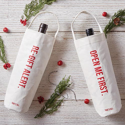 That's All® Washable Paper Wine Bag - Re-gift Alert image 1