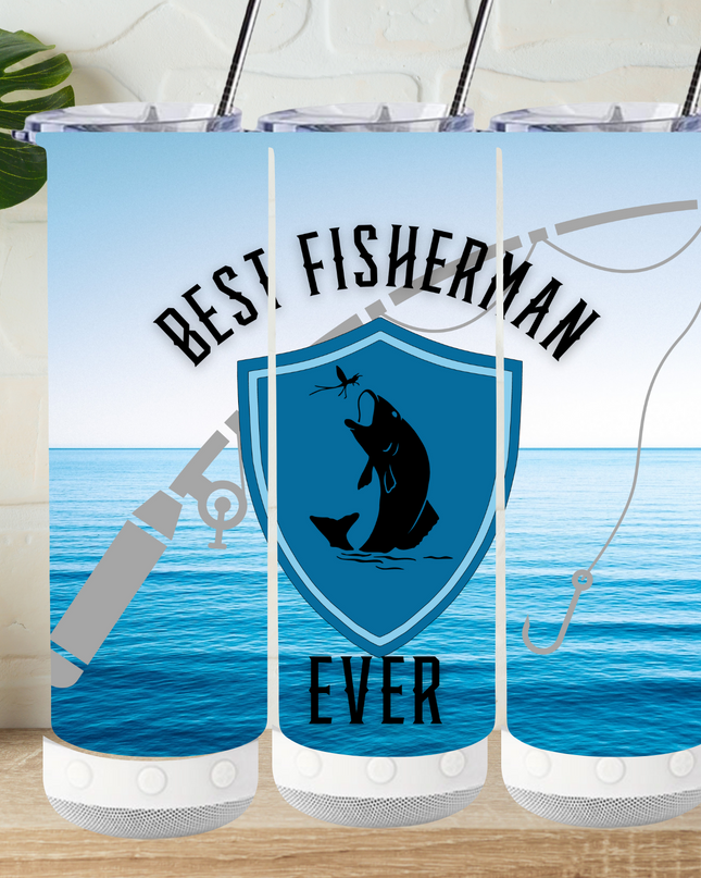 Best Fisherman Ever Speaker Tumbler image 0