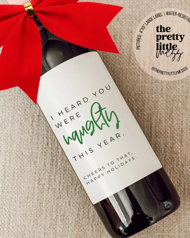 Funny Wine Labels, Holiday Wine Labels image 10