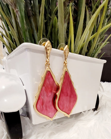 Diamond Shape Metal Post Earrings image 2