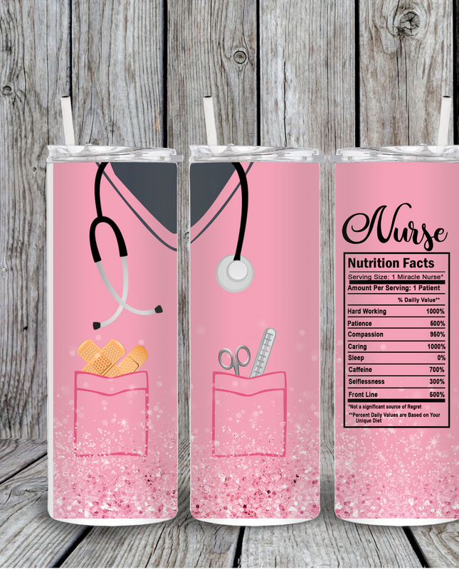 Pink Nurse Scrub Tumbler image 0
