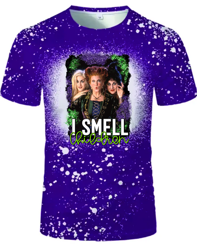 I Smell Children Bleach-Effect Witch Tee image 0