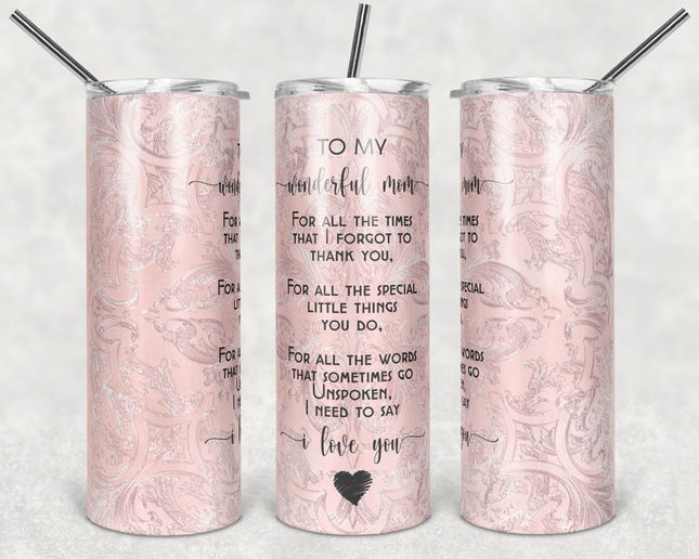 Pink Mom Quote Tumbler image 0