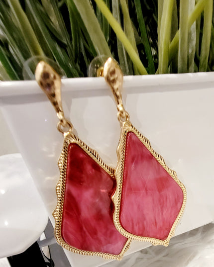 Diamond Shape Metal Post Earrings image 4