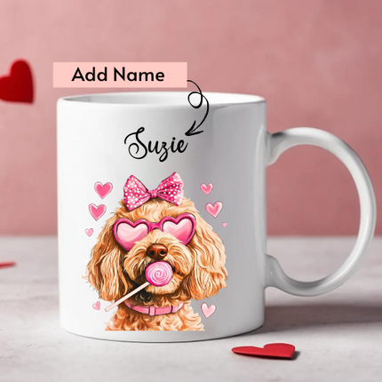 Coquette Valentine Dog Mugs image 0