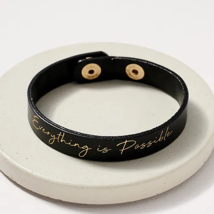 Everything is Possible Leather Bracelet image 0