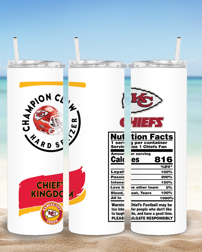 Kansas City Chiefs Claw 20 oz Tumbler image 0