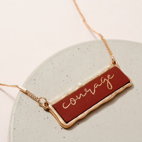 Courage Inspirational Charm Necklace image 0