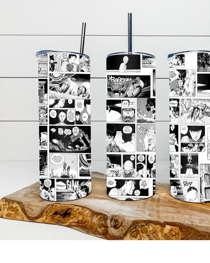 Black & White Anime Tumbler image 0