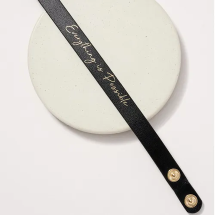 Everything is Possible Leather Bracelet image 1