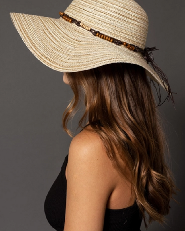 Harlyn Multicolor Floppy Hat w/ Beaded Band image 1