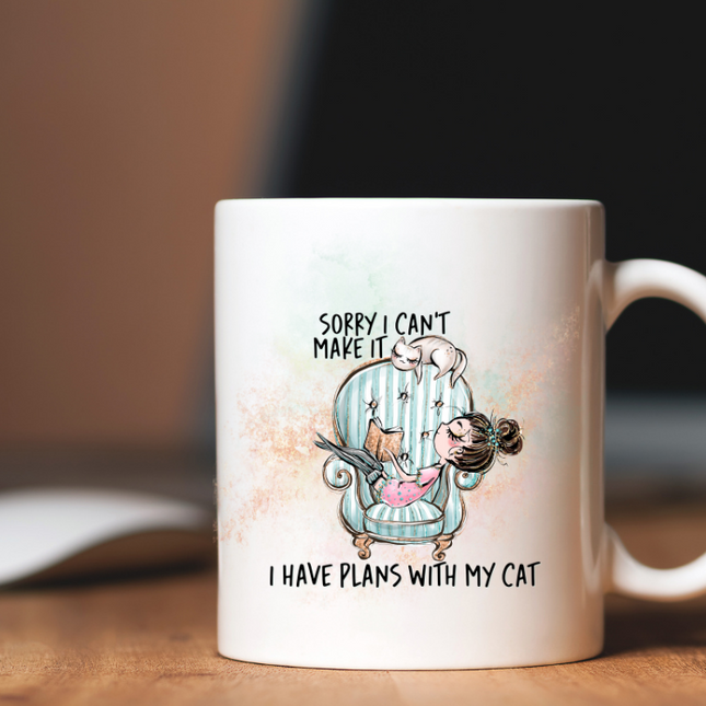 Plans with my cat Coffee Mug image 0