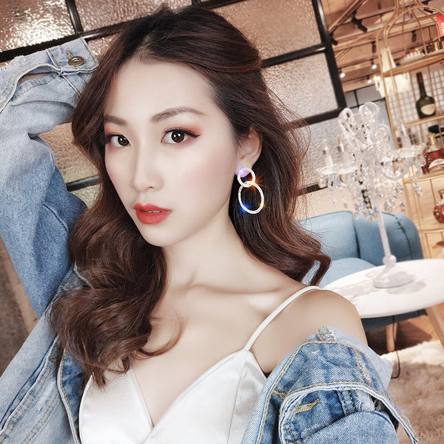 Rhinestone Flash Earrings image 1