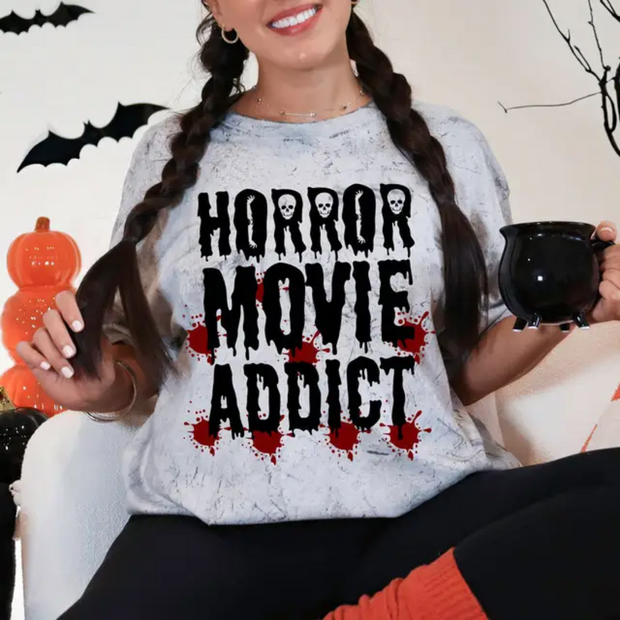Horror Movie Addict T-Shirt image 0