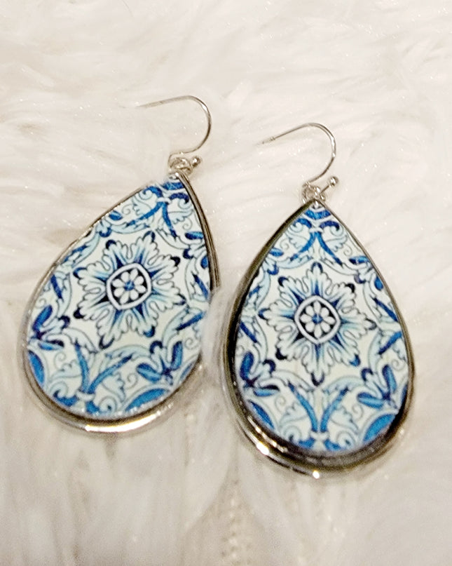 Royal blue Moroccan Teardrop Earrings image 0