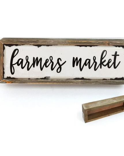 Rustic Farmers Market Wooden Sign