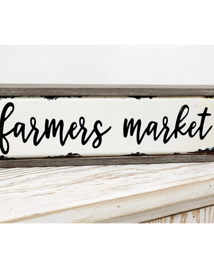Rustic Farmers Market Wooden Sign
