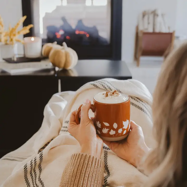 Terracotta Fall Leaf Mug