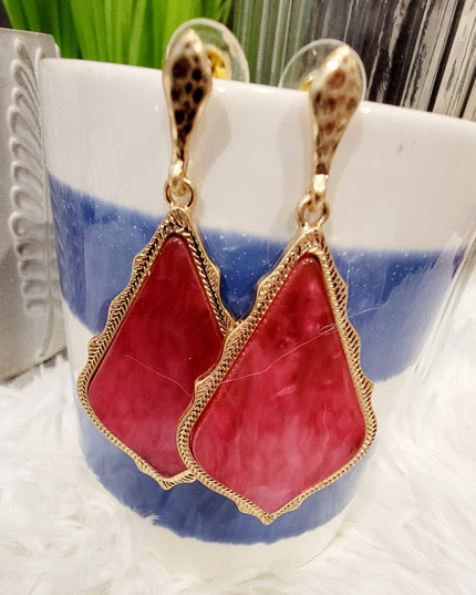 Diamond Shape Metal Post Earrings image 1