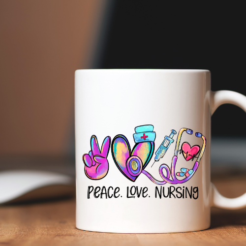 Peace Love Nursing Coffee mug image 0