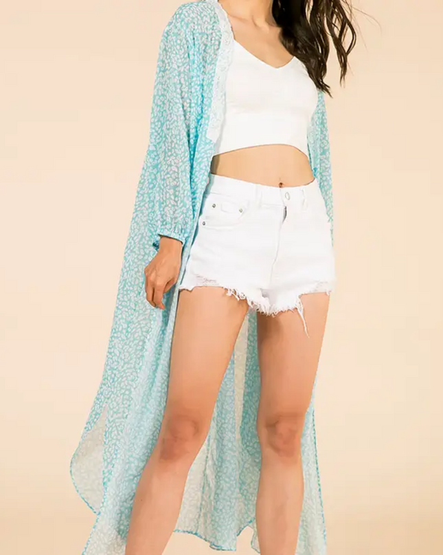 Emily Long Printed Kimono image 5