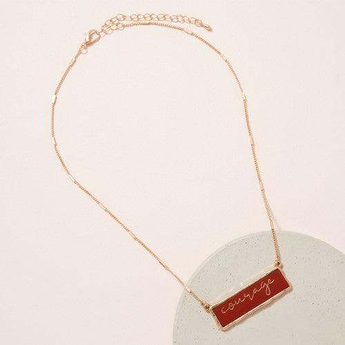 Courage Inspirational Charm Necklace image 2