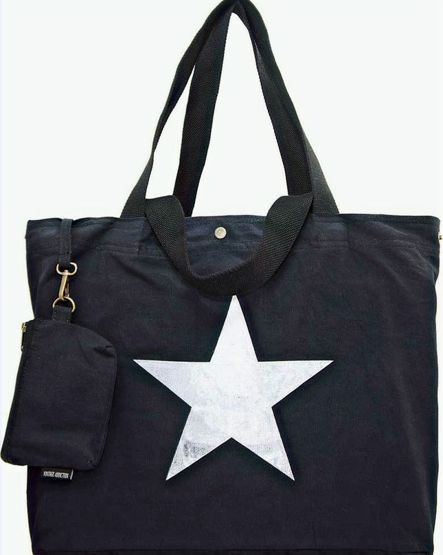 Star Black Washed Canvas Bag image 0