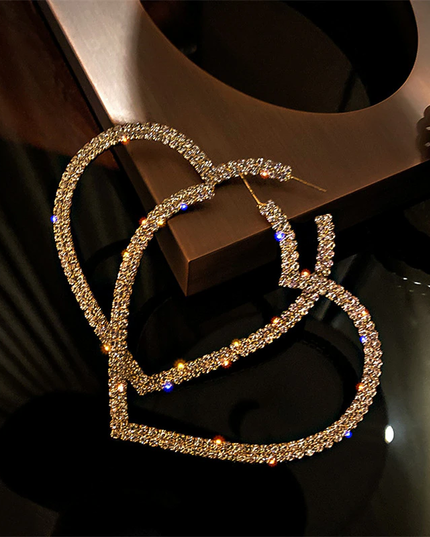 Heart Crystal Hoop Earrings image 4